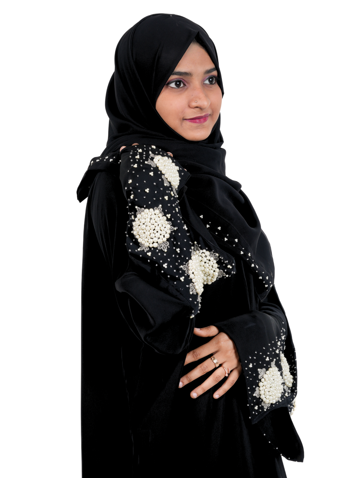 Modern fit of The Pearl Abaya